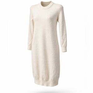 JNBY sweater dress avant-garde distressed